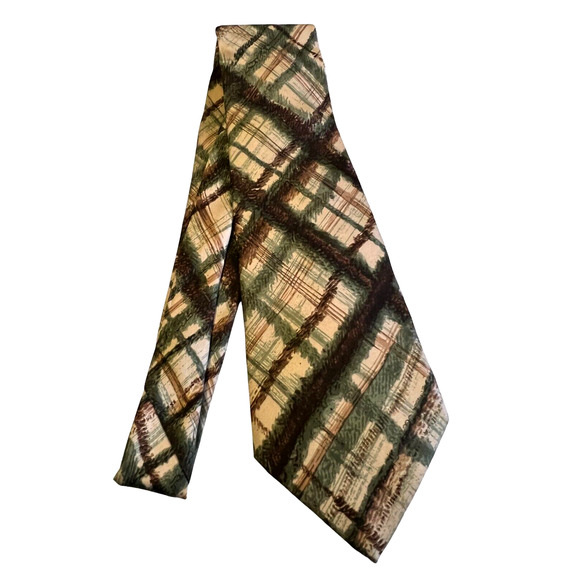 Oleg Cassini Vintage Silk Burma Necktie Stripe with price tag attached 1970's - Picture 2 of 5